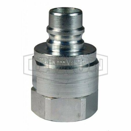 DIXON Snap-Tite by  H Series Interchange Valved Quick Connect Plug, 1-1/2-11-1/2 Nominal, FNPT, Steel, Dom V12F12